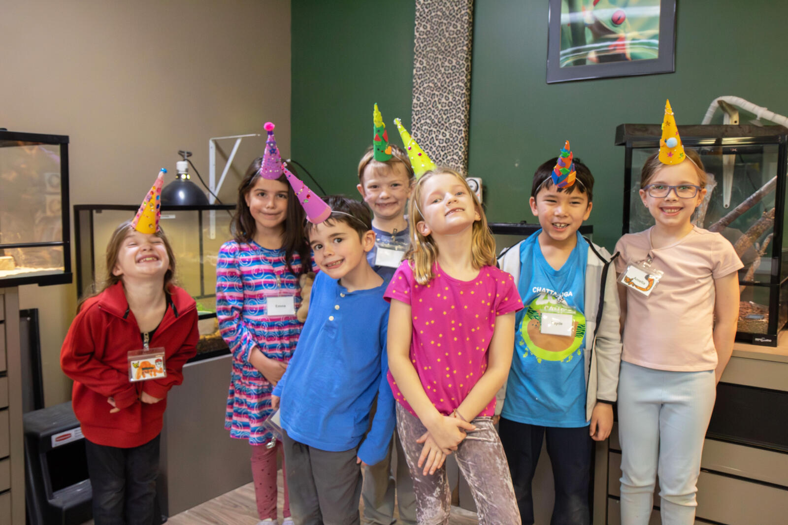 Winter camp unicorn craft group photo