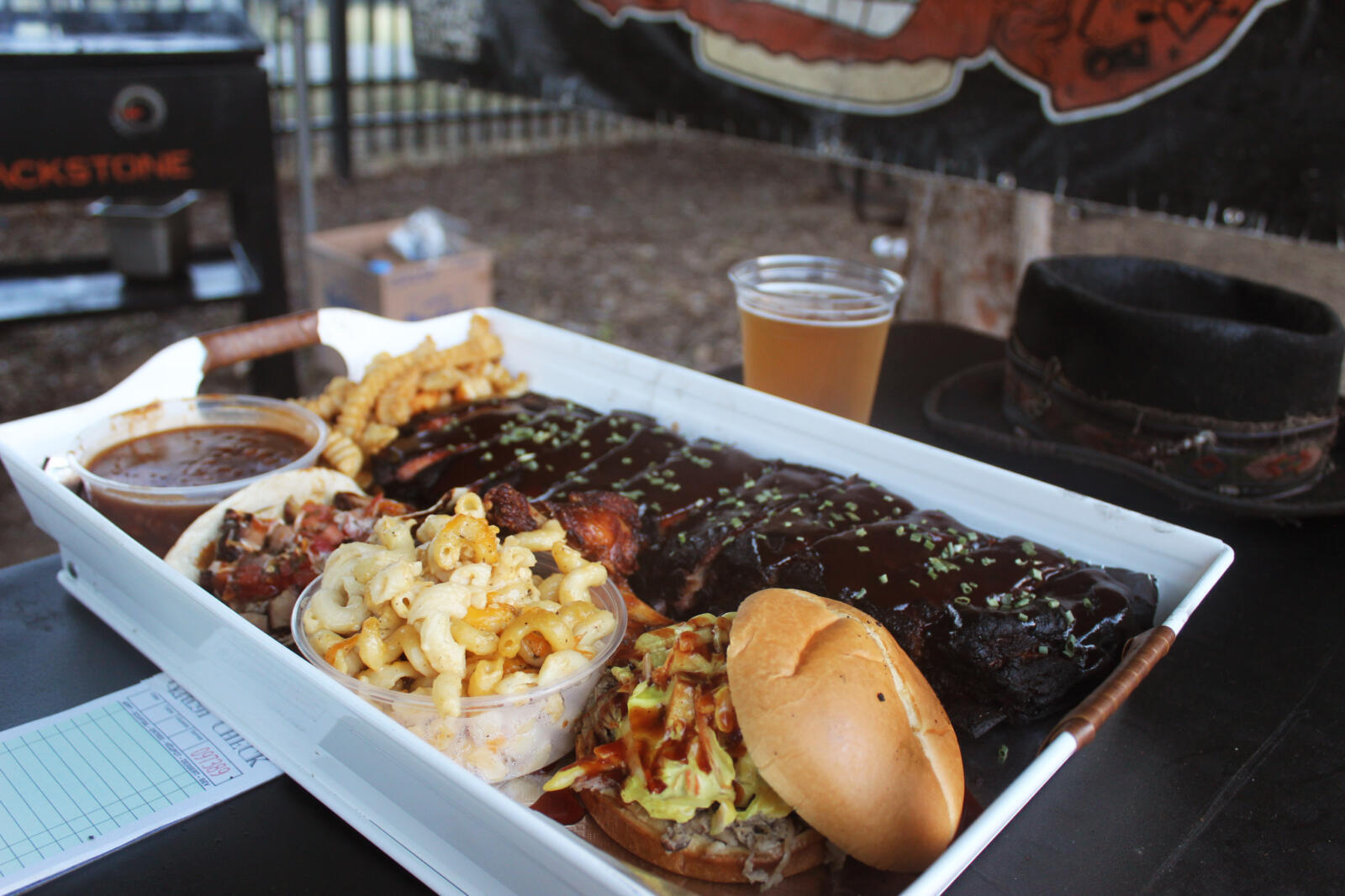 Q n brew ribs and sides